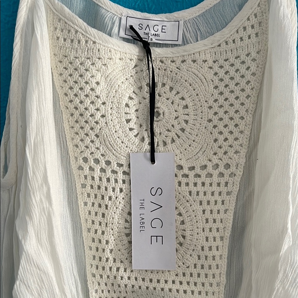 White Crochet Women’s Top - Picture 2 of 2